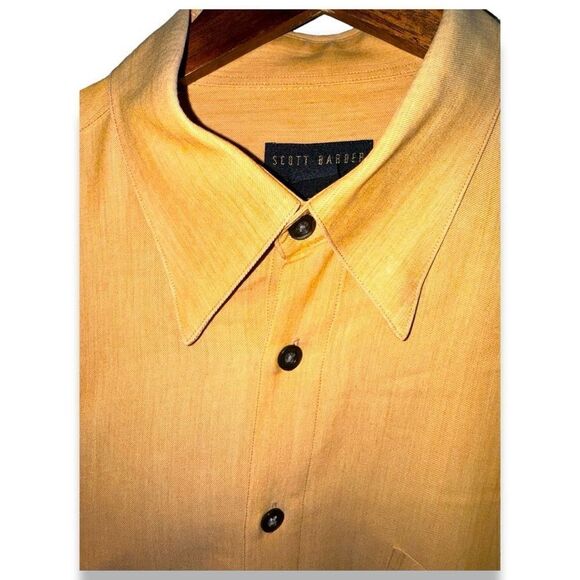 Scott Barber Golden Yellow Button Down Shirt Size XL - Picture 3 of 8